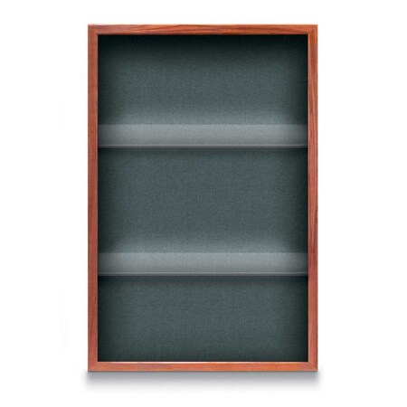 United Visual Products Outdoor Enclosed Combo Board, 48"x36", Satin Frame/Grey & Pumice UVCB4836OD-GREY-PUMICE